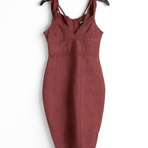 Elegant Burgundy Sleeveless Dress
